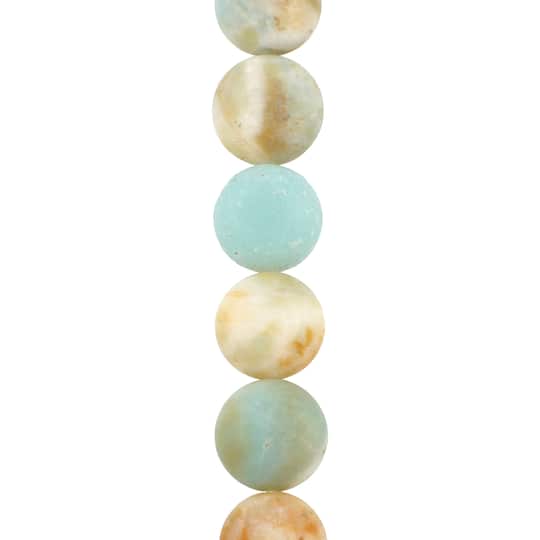 Matte Amazonite Lentil Beads, 10mm by Bead Landing&#x2122;